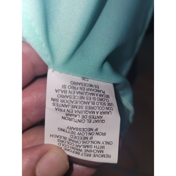 As U Wish Black & Mint Sleeveless Skater Dress Size 9 Polyester Blend With Flora - Picture 6 of 7